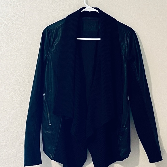BlankNYC Vegan Leather Jacket with Knit Drape, size M, perfect condition - Picture 7 of 14
